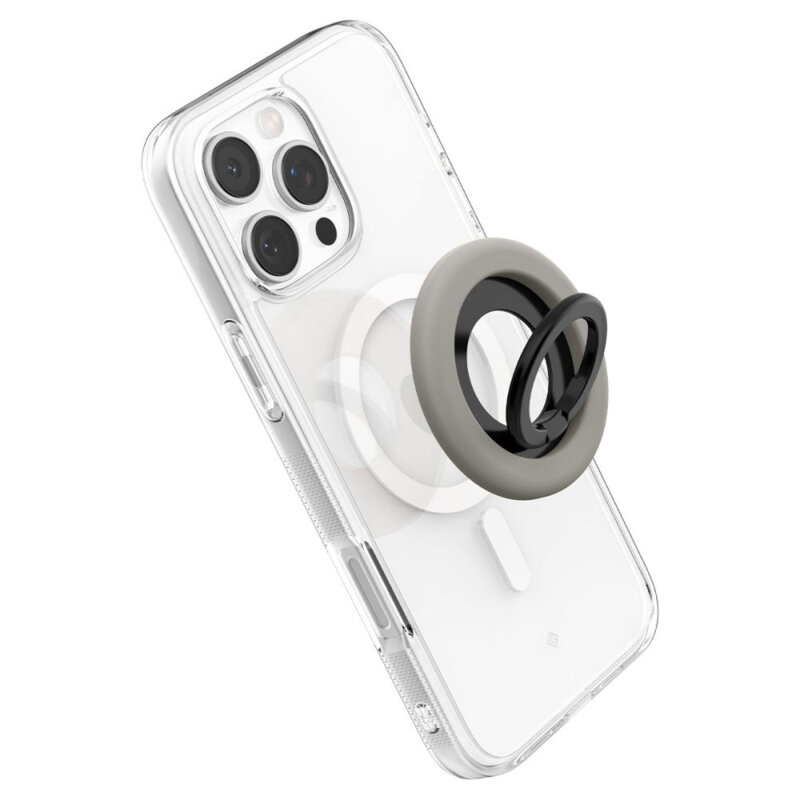 Suport inel telefon MagSafe, iRing Spigen Nano Pop, gri