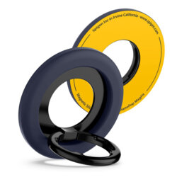 Suport inel telefon MagSafe, iRing Spigen Nano Pop, bleumarin