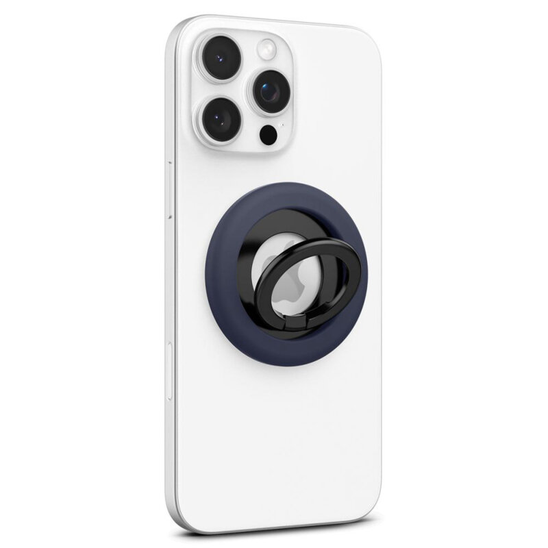 Suport inel telefon MagSafe, iRing Spigen Nano Pop, bleumarin
