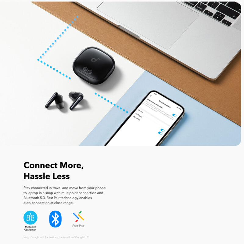 Casti wireless Bluetooth in-ear Anker Liberty 4 Pro NC, negru