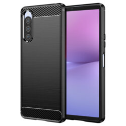 Husa Sony Xperia 10 V Techsuit Carbon Silicone, negru