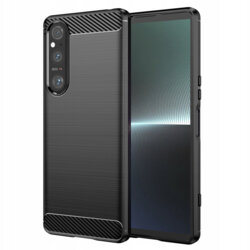 Husa Sony Xperia 1 V Techsuit Carbon Silicone, negru