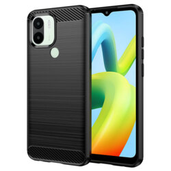 Husa Xiaomi Redmi A1+ Techsuit Carbon Silicone, negru