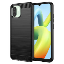Husa Xiaomi Redmi A1 Techsuit Carbon Silicone, negru