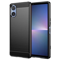 Husa Sony Xperia 5 V Techsuit Carbon Silicone, negru