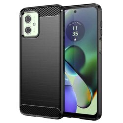 Husa Motorola Moto G54 Power Techsuit Carbon Silicone, negru