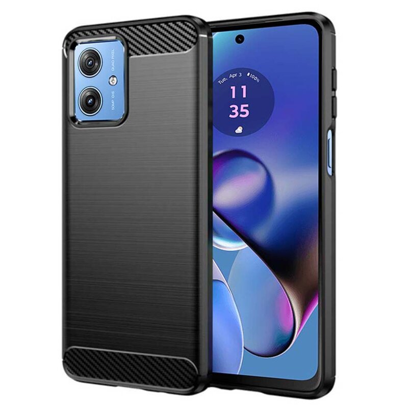 Husa Motorola Moto G64 Techsuit Carbon Silicone, negru