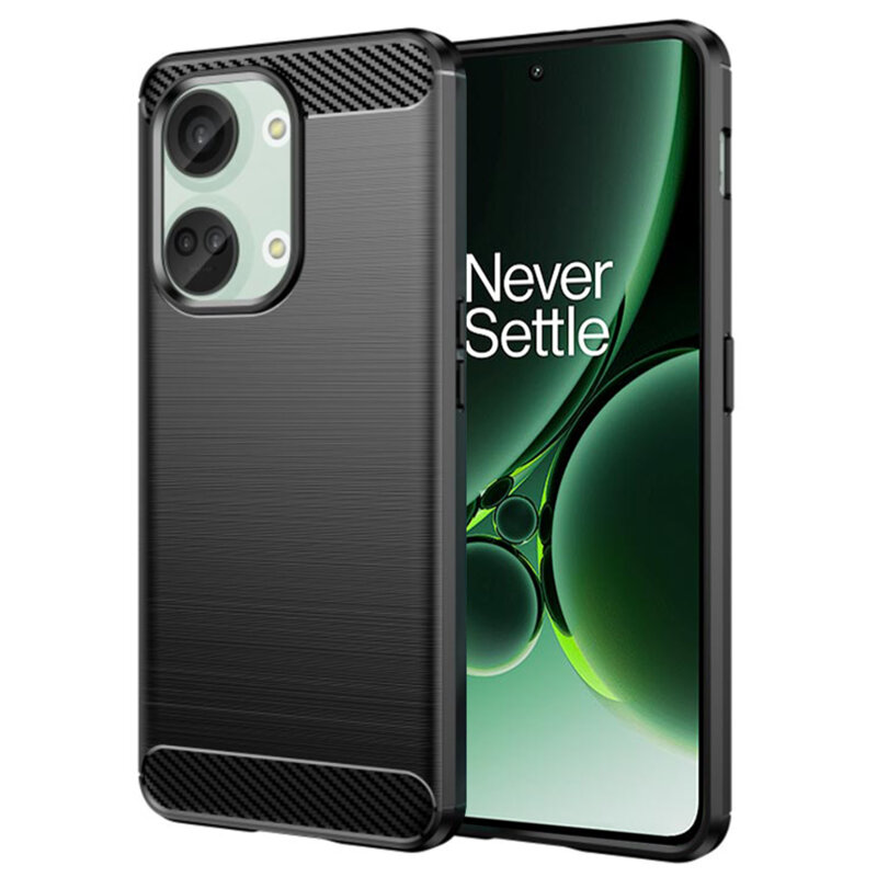 Husa OnePlus Nord 3 Techsuit Carbon Silicone, negru