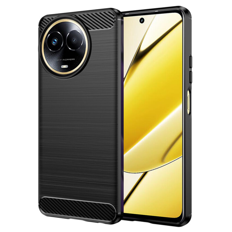 Husa Realme 11 5G Techsuit Carbon Silicone, negru