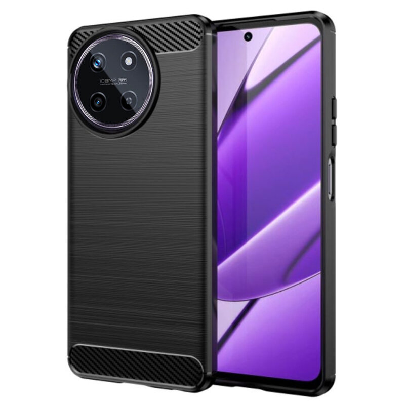 Husa Realme 11 Techsuit Carbon Silicone, negru
