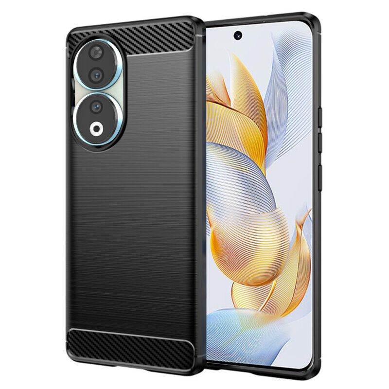 Husa Honor 90 Techsuit Carbon Silicone, negru