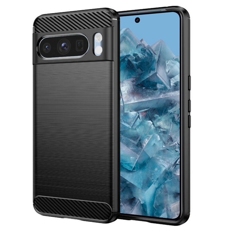 Husa Google Pixel 8 Pro Techsuit Carbon Silicone, negru