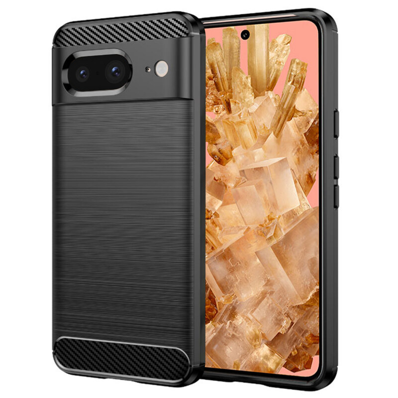 Husa Google Pixel 8 Techsuit Carbon Silicone, negru