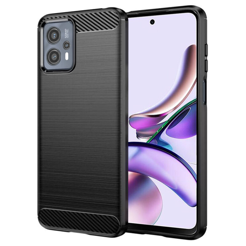 Husa Motorola Moto G13 Techsuit Carbon Silicone, negru