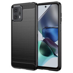Husa Motorola Moto G23 Techsuit Carbon Silicone, negru