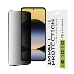 Folie sticla Xiaomi Redmi Note 14 4G (164,84 x 78,15 x 8,16mm) Techsuit 111D Privacy Full Glue, negru