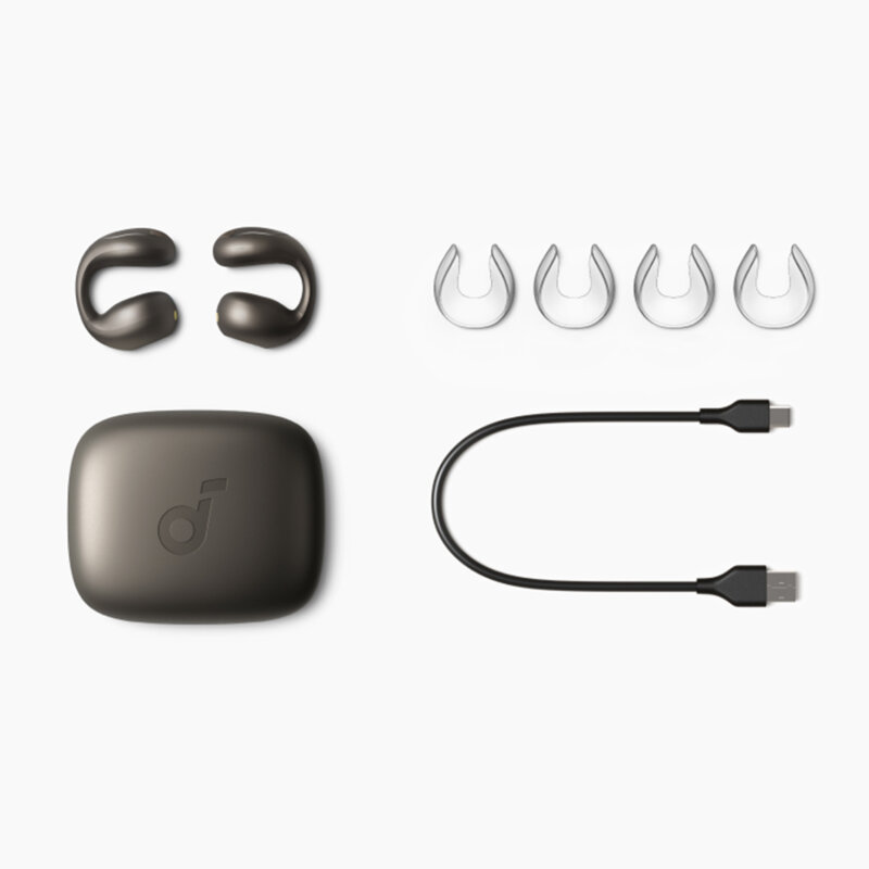 Casti wireless cu microfon, open-ear Anker C40i, negru