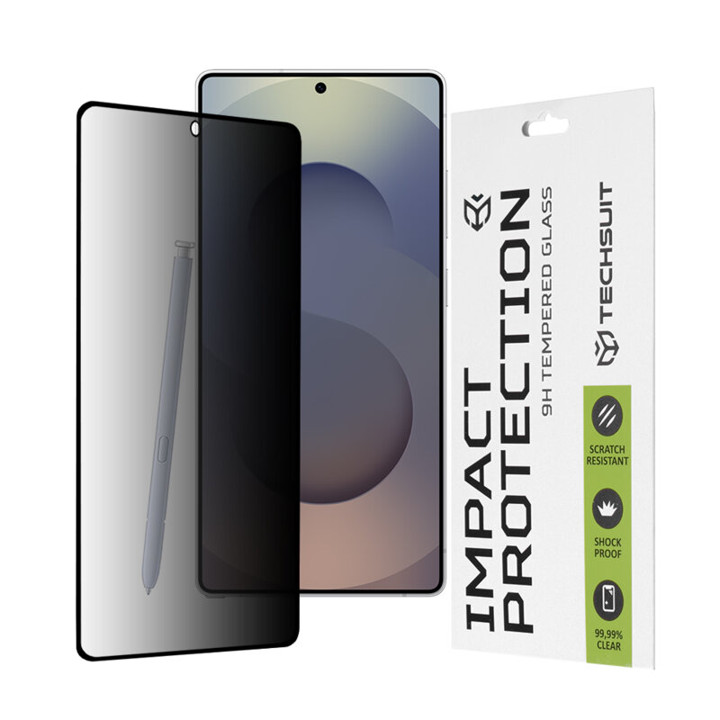 Folie sticla Samsung Galaxy S25 Ultra Techsuit 111D Privacy Full Glue, negru