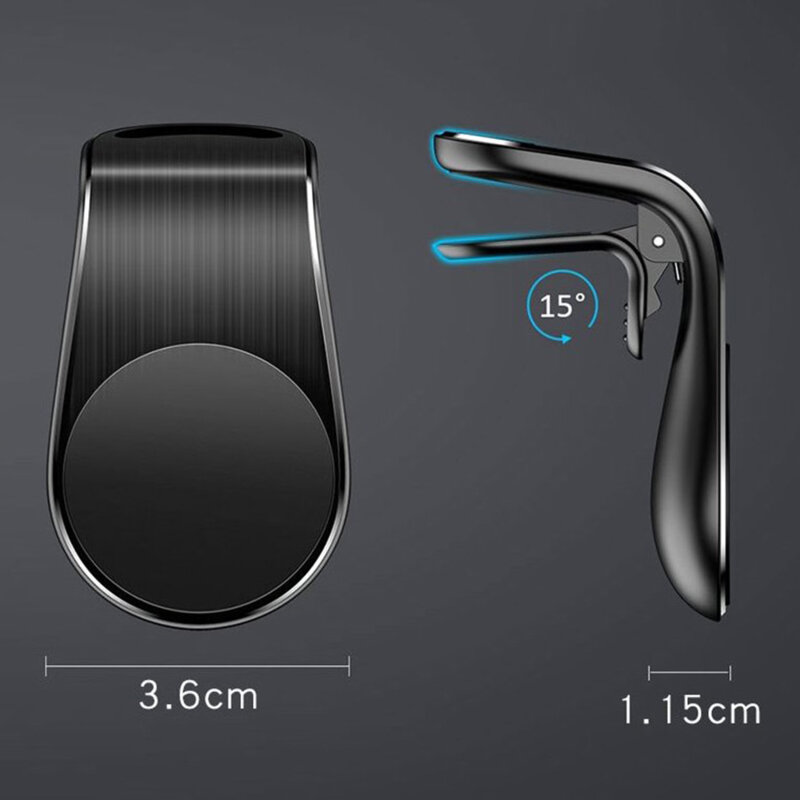 Suport auto magnetic Waterfall Techsuit S7, negru / argintiu