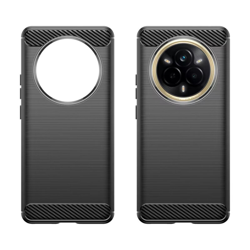 Husa Realme 14 Pro Techsuit Carbon Silicone, negru