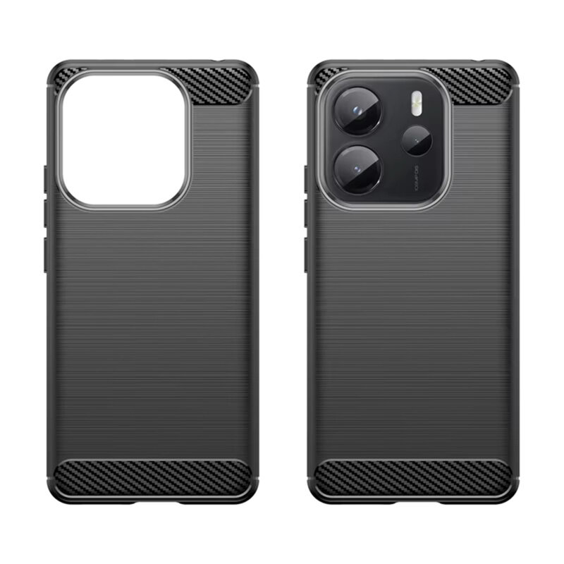 Husa Xiaomi Redmi Note 14 4G (Standard) Techsuit Carbon Silicone, albastru
