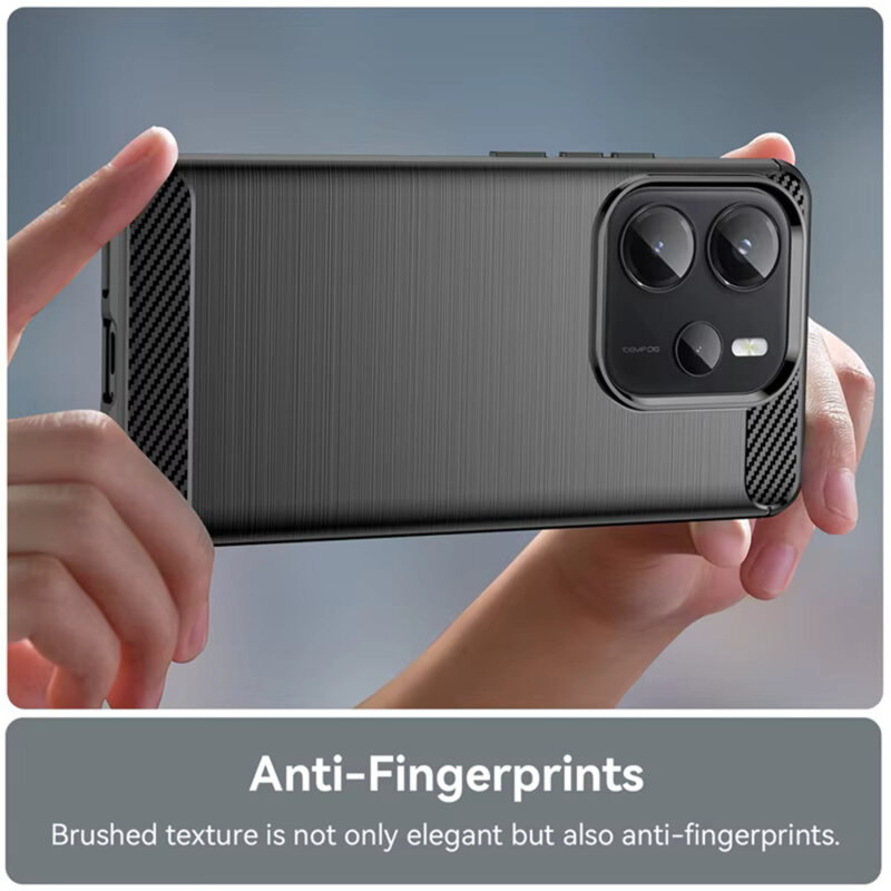 Husa Xiaomi Redmi Note 14 4G (Standard) Techsuit Carbon Silicone, albastru