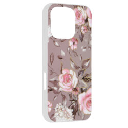 Husa iPhone 16 Pro Max Techsuit Marble, Bloom of Ruth Gray