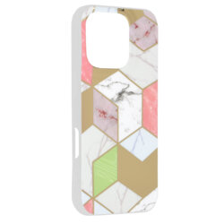 Husa iPhone 16 Pro Techsuit Marble, Purple Hex
