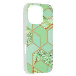 Husa iPhone 16 Pro Techsuit Marble, Green Hex