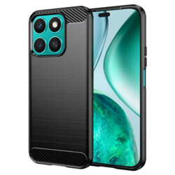 Husa Honor X8c Techsuit Carbon Silicone, negru