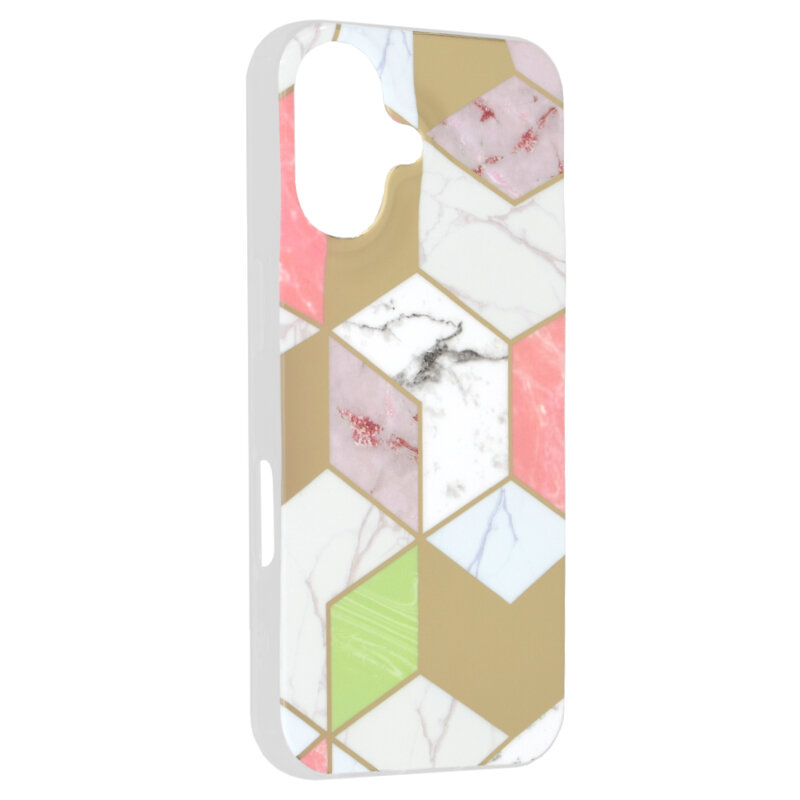Husa iPhone 16 Plus Techsuit Marble, Purple Hex