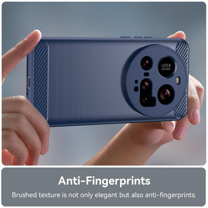 Husa Xiaomi 15 Ultra Techsuit Carbon Silicone, albastru