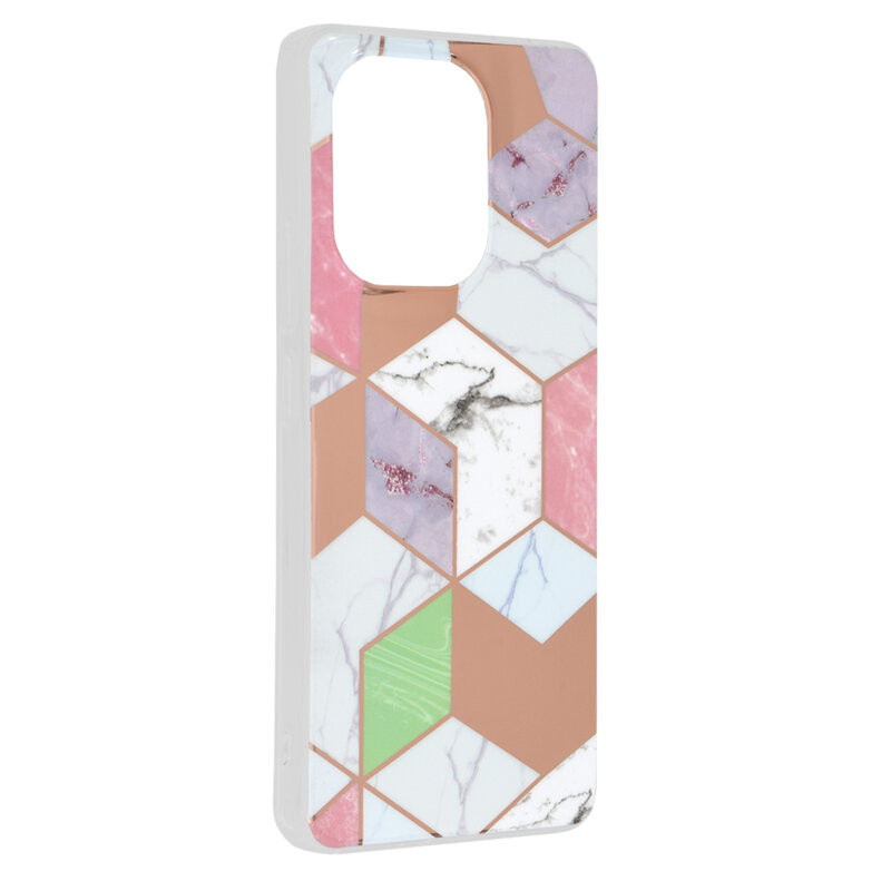 Husa Xiaomi Redmi Note 13 4G Techsuit Marble, Purple Hex