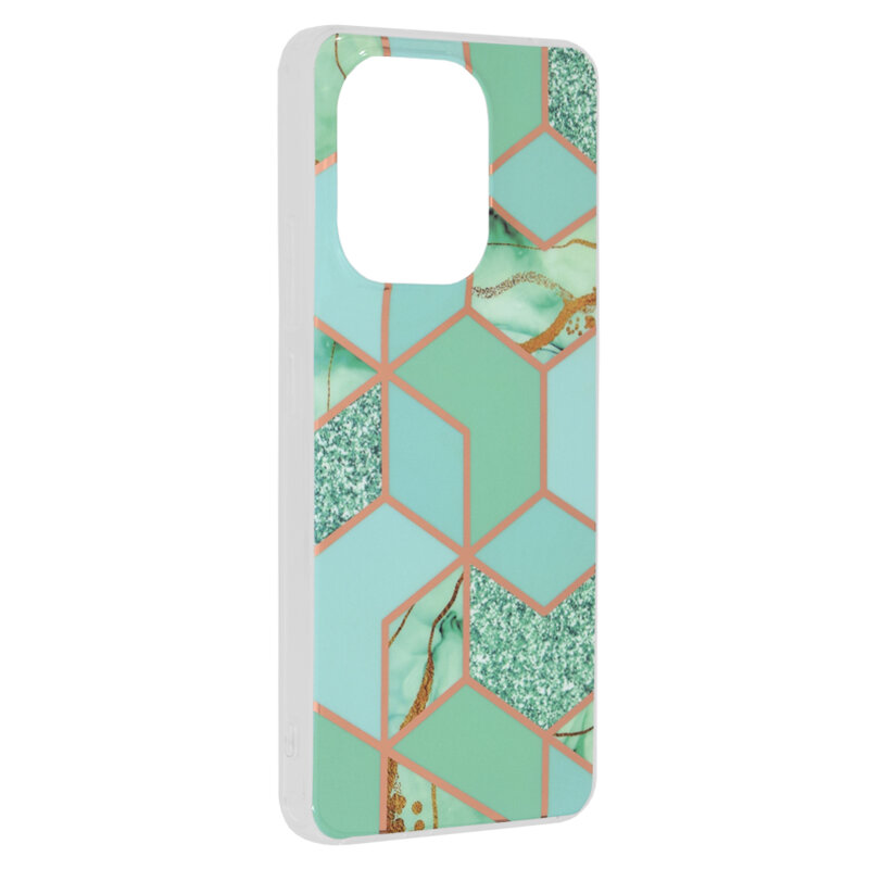 Husa Xiaomi Redmi Note 13 4G Techsuit Marble, Green Hex