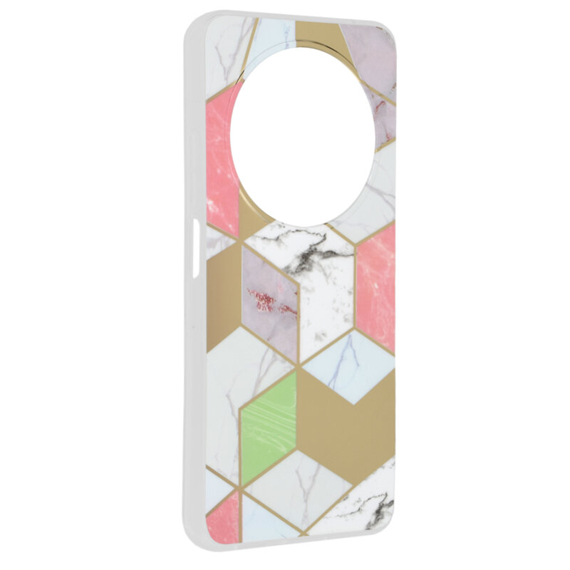 Husa Xiaomi Redmi 14C Techsuit Marble, Purple Hex