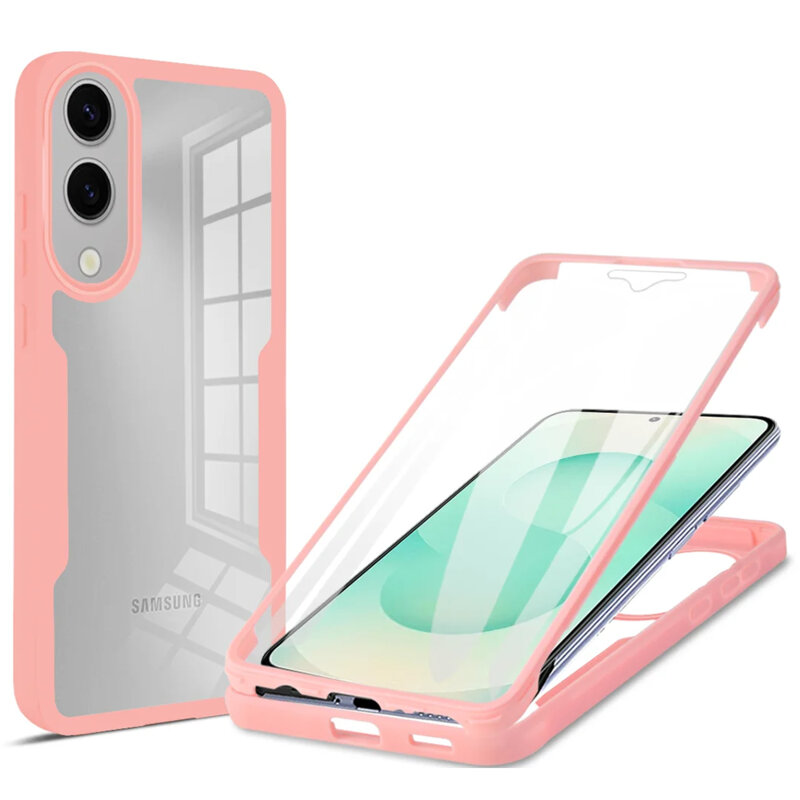 Husa 360° Samsung Galaxy S25 Edge Techsuit ColorVerse, roz