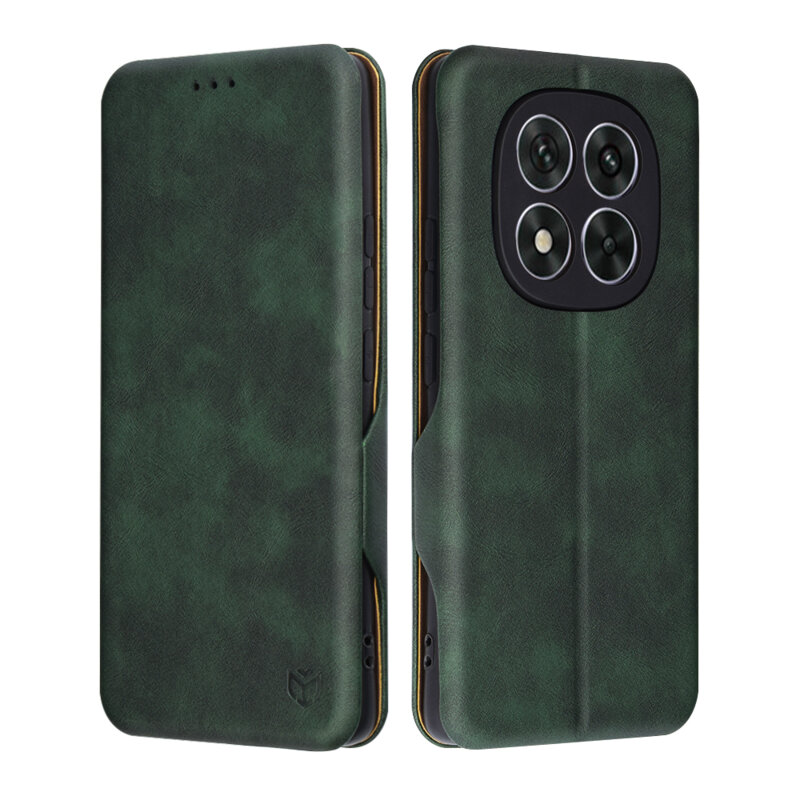 Husa 360° Xiaomi Redmi Note 14 Pro 5G Techsuit Safe Wallet Plus, verde
