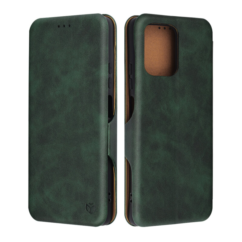 Husa 360° Motorola Moto G75 Techsuit Safe Wallet Plus, verde
