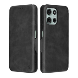 Husa 360° Motorola Moto G75 Techsuit Safe Wallet Plus, negru