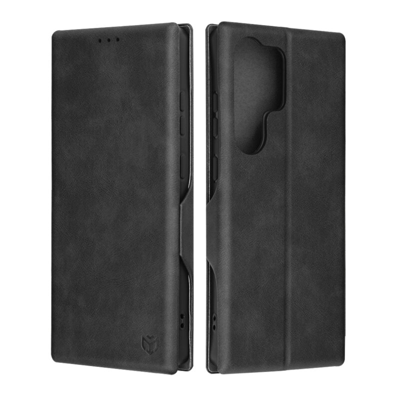 Husa 360° Samsung Galaxy S25 Ultra Techsuit Safe Wallet Plus, negru