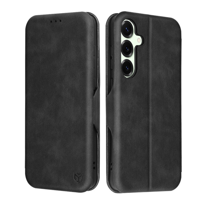 Husa 360° Samsung Galaxy S25 Plus Techsuit Safe Wallet Plus, negru