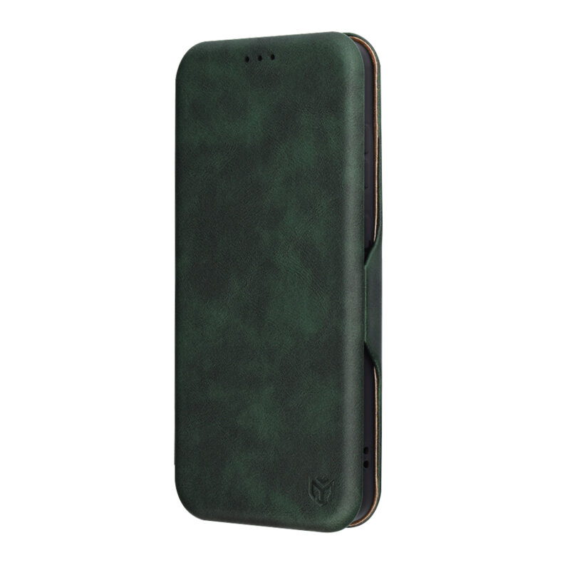 Husa 360° Samsung Galaxy S25 Plus Techsuit Safe Wallet Plus, verde