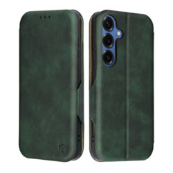 Husa 360° Samsung Galaxy S25 Techsuit Safe Wallet Plus, verde