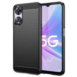 Husa Oppo A58 5G Techsuit Carbon Silicone, negru