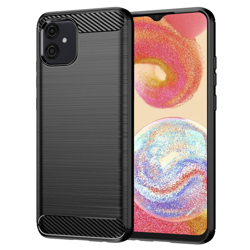 Husa Samsung Galaxy M04 Techsuit Carbon Silicone, negru