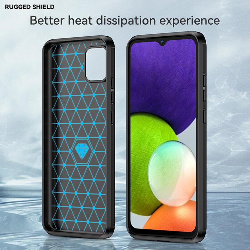 Husa Samsung Galaxy M04 Techsuit Carbon Silicone, negru
