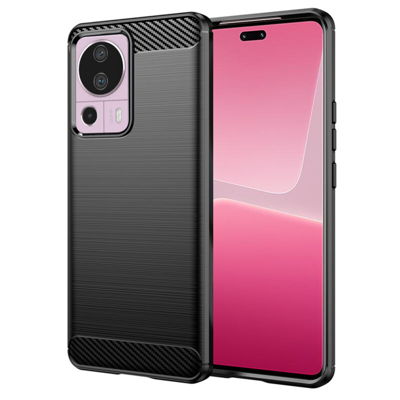 Husa Xiaomi 13 Lite Techsuit Carbon Silicone, negru