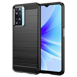 Husa Oppo A57s Techsuit Carbon Silicone, negru