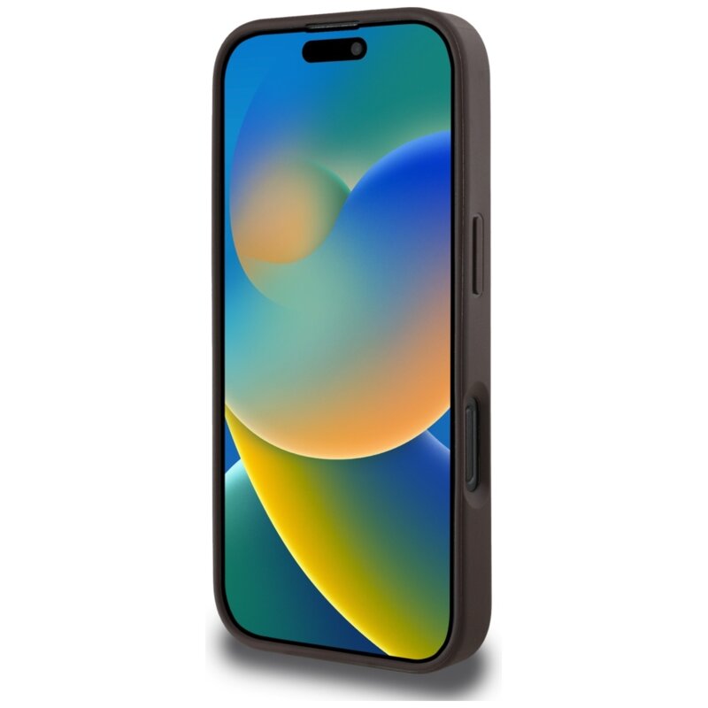 Husa iPhone 16 Pro Guess 4G Circle Classic Logo MagSafe, maro, GUHMP16LP4PGRSGW