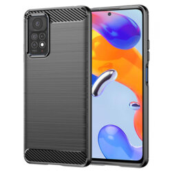 Husa Xiaomi Redmi Note 11 Pro 5G Techsuit Carbon Silicone, negru